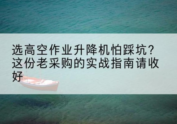 资兴高空作业升降机厂家推荐-选高空作业升降机怕踩坑？这份老采购的实战指南请收好